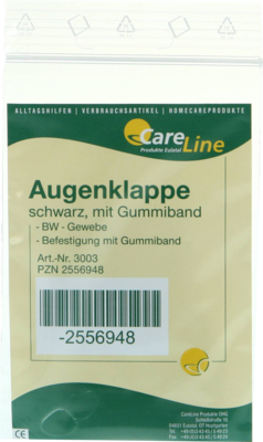 AUGENKLAPPE mit Gummiband schwarz