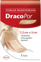 DRACOPOR Wundverband 5x7,2 cm steril hautfarben