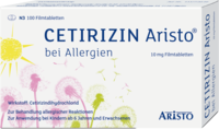 CETIRIZIN Aristo bei Allergien 10 mg Filmtabletten