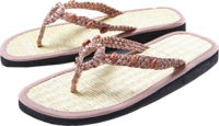 ZIMT FLIPFLOP Gr.39/40 geflochten altrosa