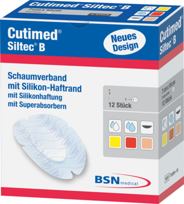 CUTIMED Siltec B Schaumverb.10x10 cm m.Haftr.