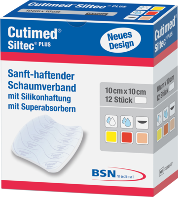 CUTIMED Siltec Plus Schaumverb.10x10 cm haftend